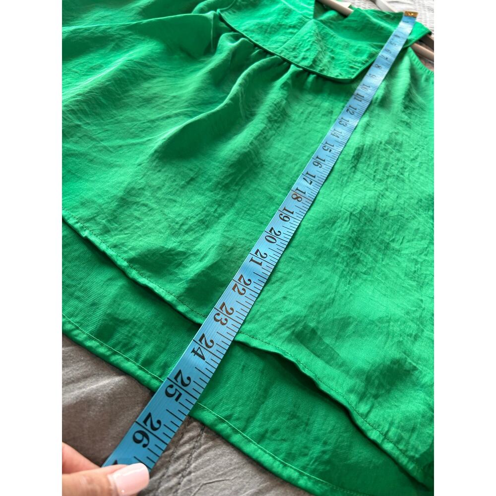 Anthropologie Emerald Green Sleeveless Notch-Neck Blouse - Picture 10 of 10